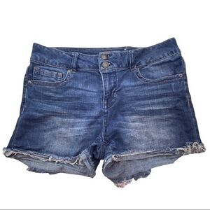 Rue 21 Shorts Blue Jean Distressed Hem Shorts
